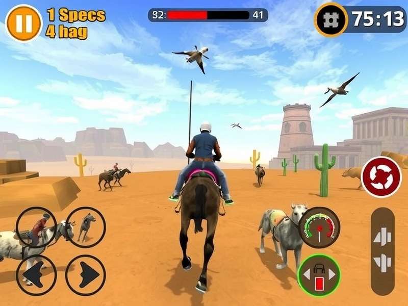 Desert Bull Rider controls and interface